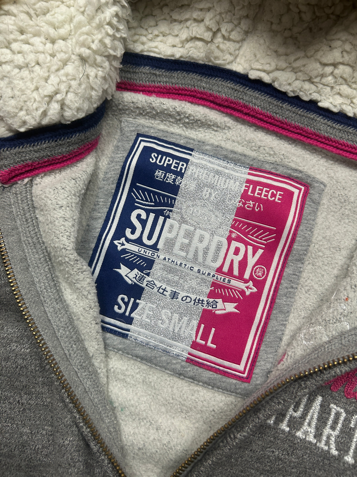 Rare Superdry Fur Zipper (S)
