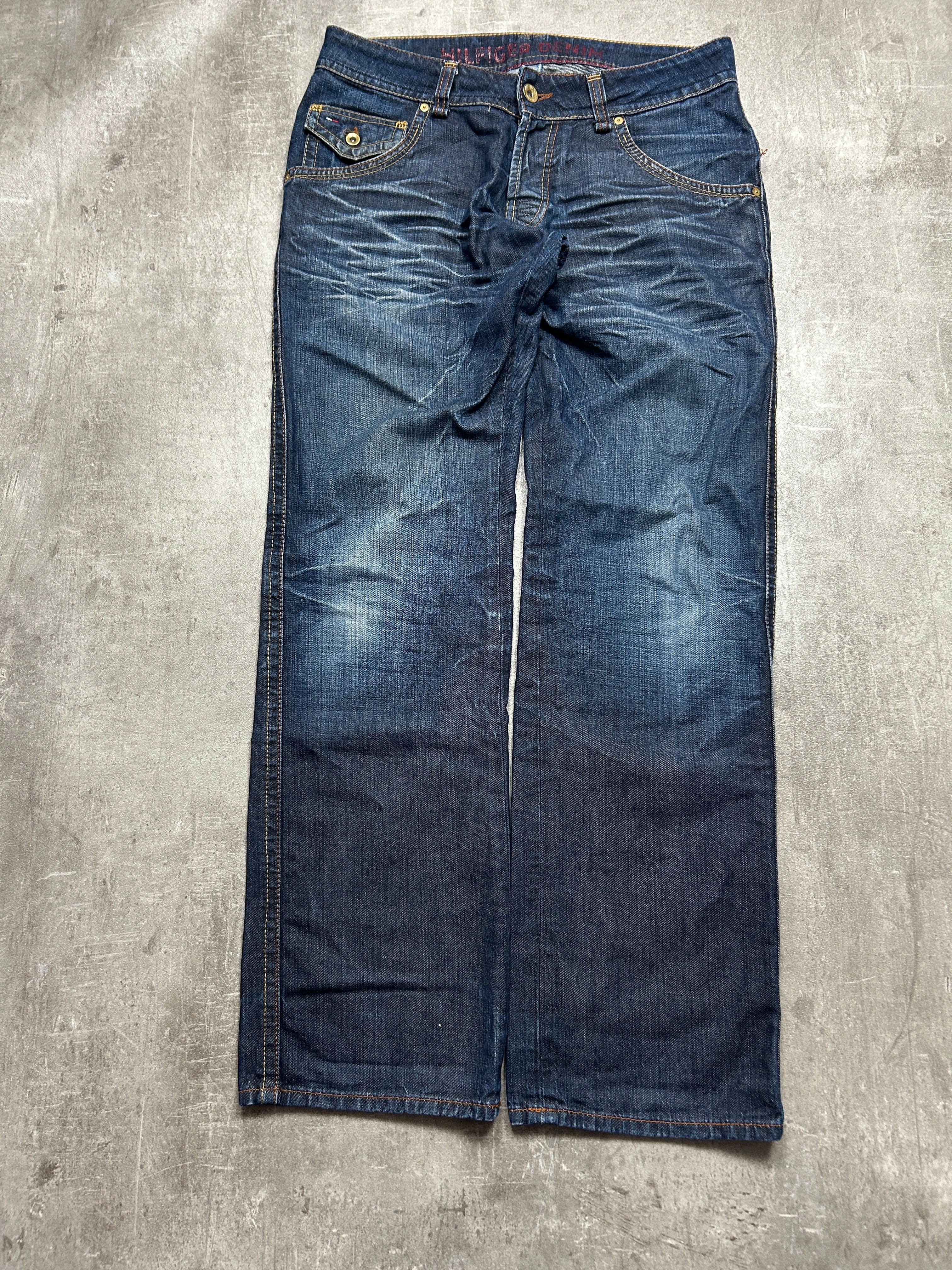 rare Tommy Hilfiger Straight Backprint Jeans (W33 L34, L)