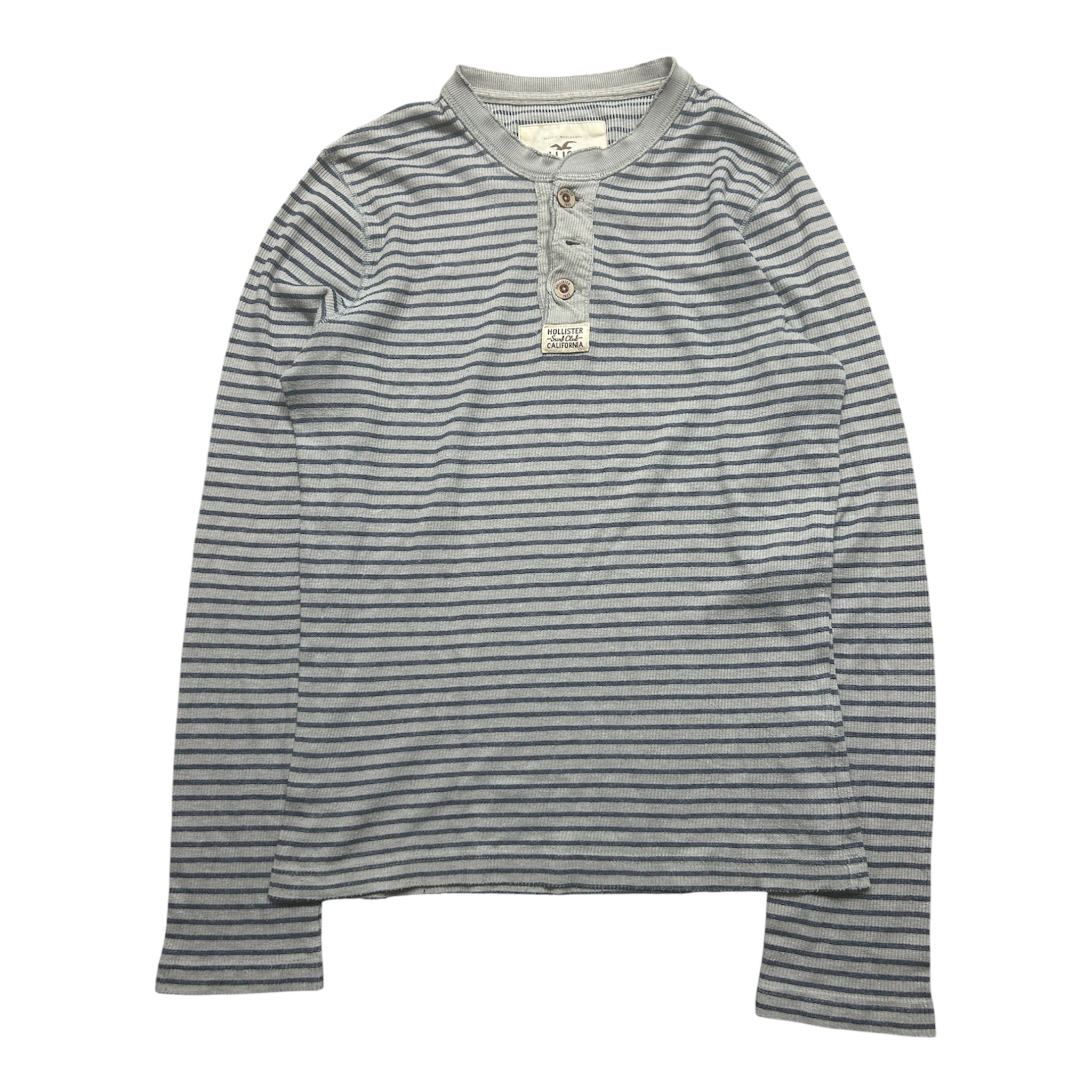 striped Hollister Henley Longsleeve (S)