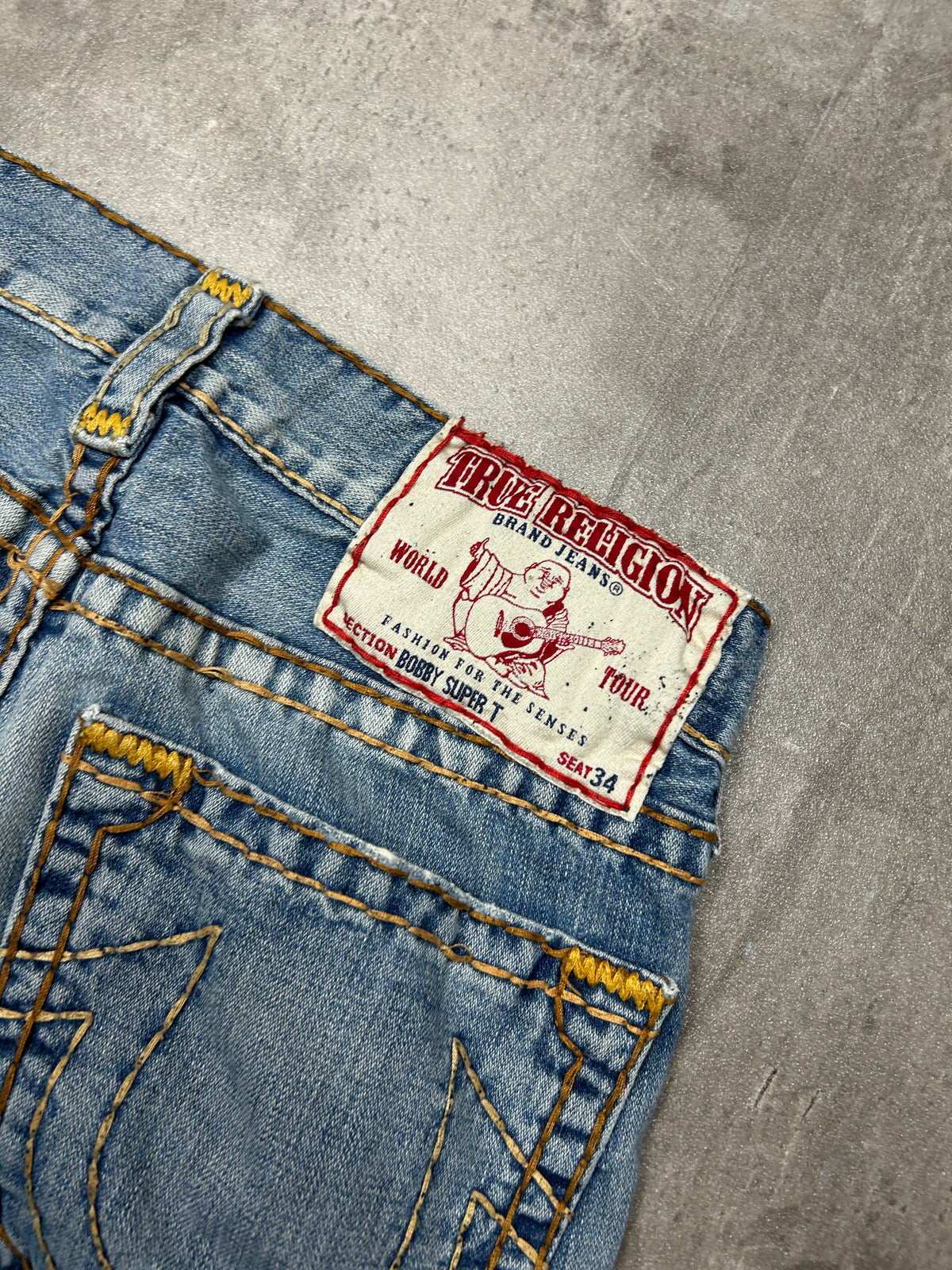 True Religion Bobby Straight Jeans (W33 L33, M-L)