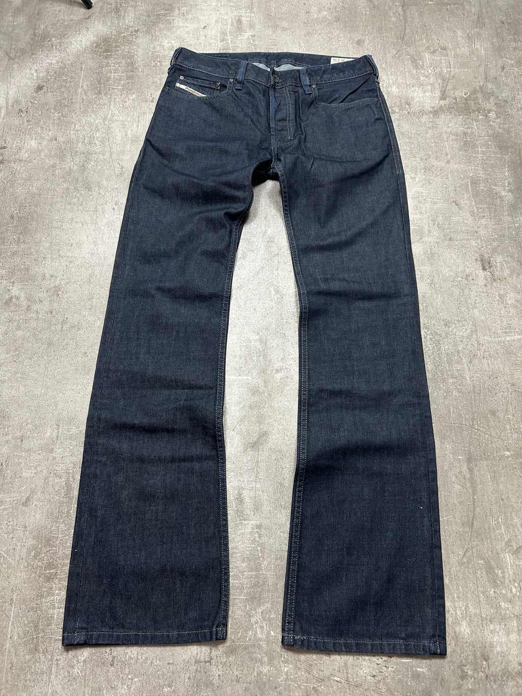 Raw Denim Diesel Zatiny Bootcut Jeans (W30 L34, S)