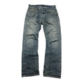washed Levi's straight selvedge denim jeans (W33 L34, L)