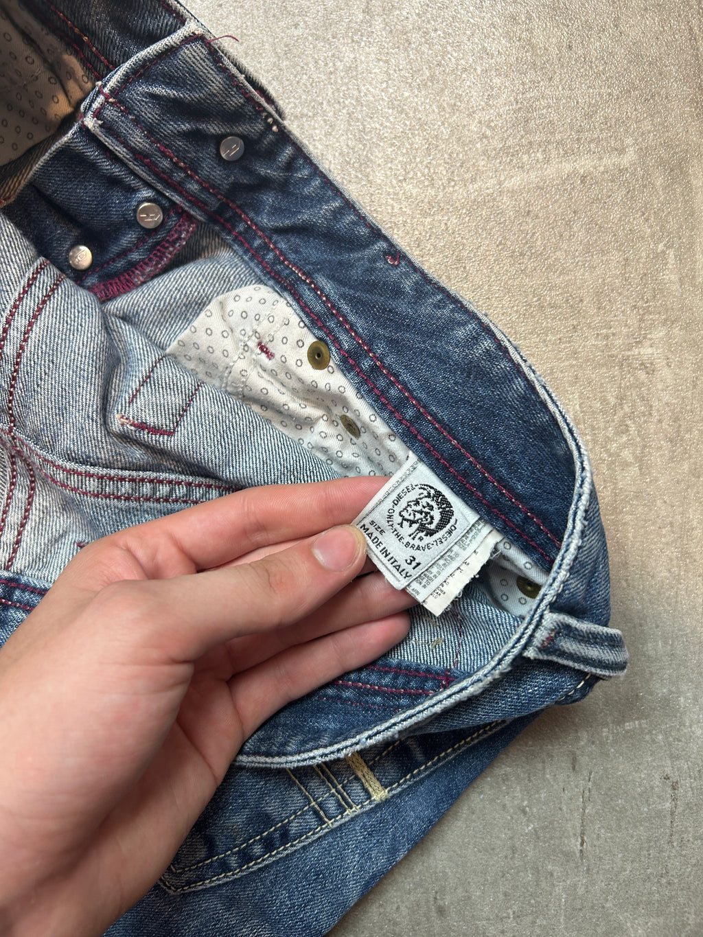 Diesel Backprint Bootcut Jeans (W31 L30, S)