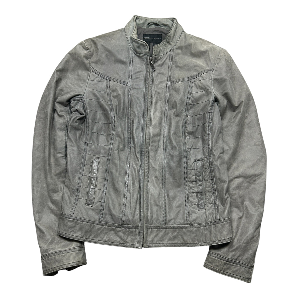 Mango Real Leather Jacket (S)