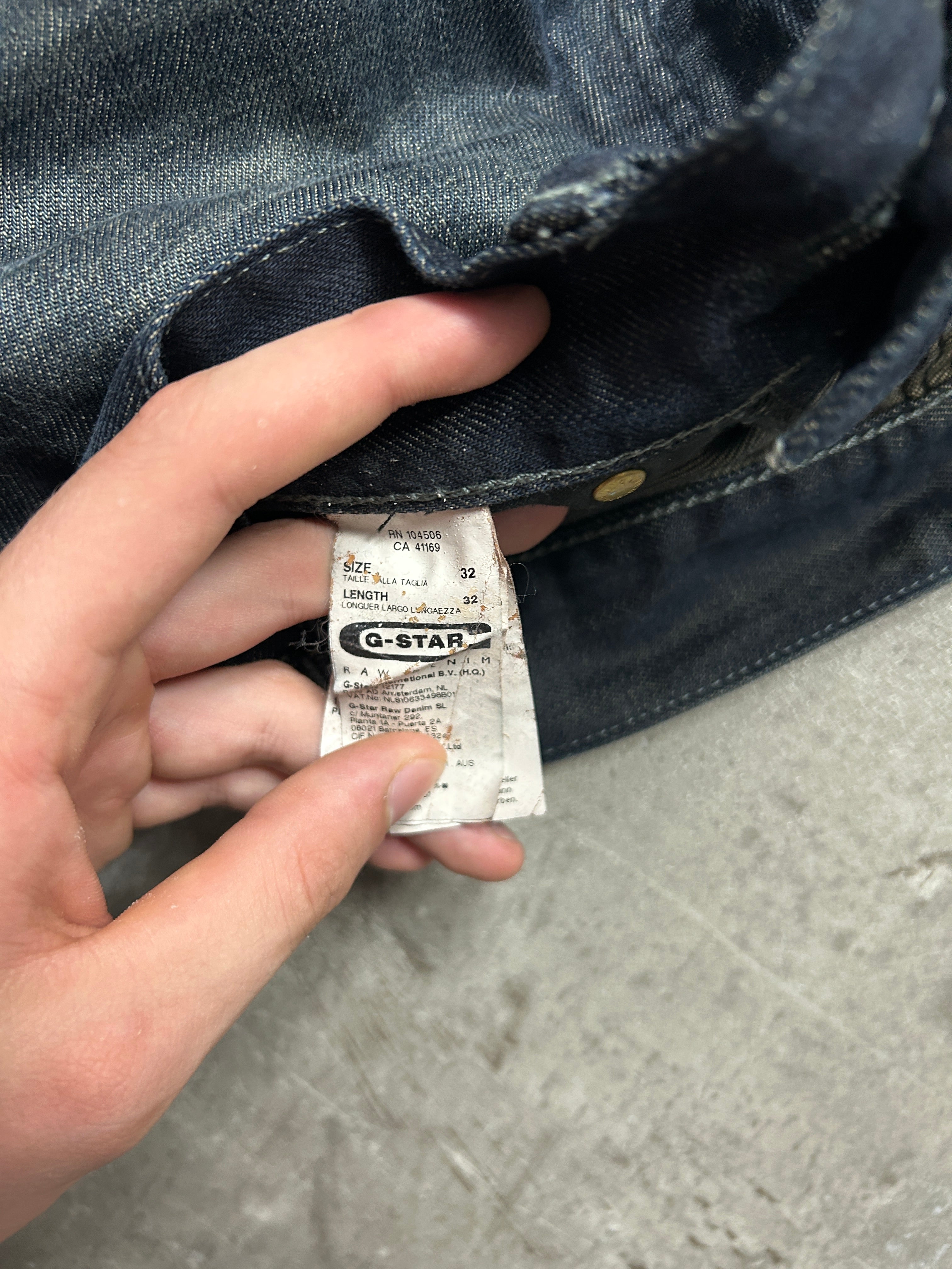 Washed G Star Straight Jeans (W29 L32, S)