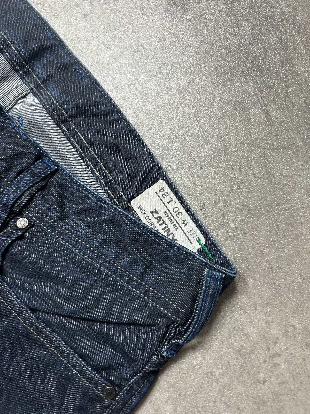 Raw Denim Diesel Zatiny Bootcut Jeans (W30 L34, S)