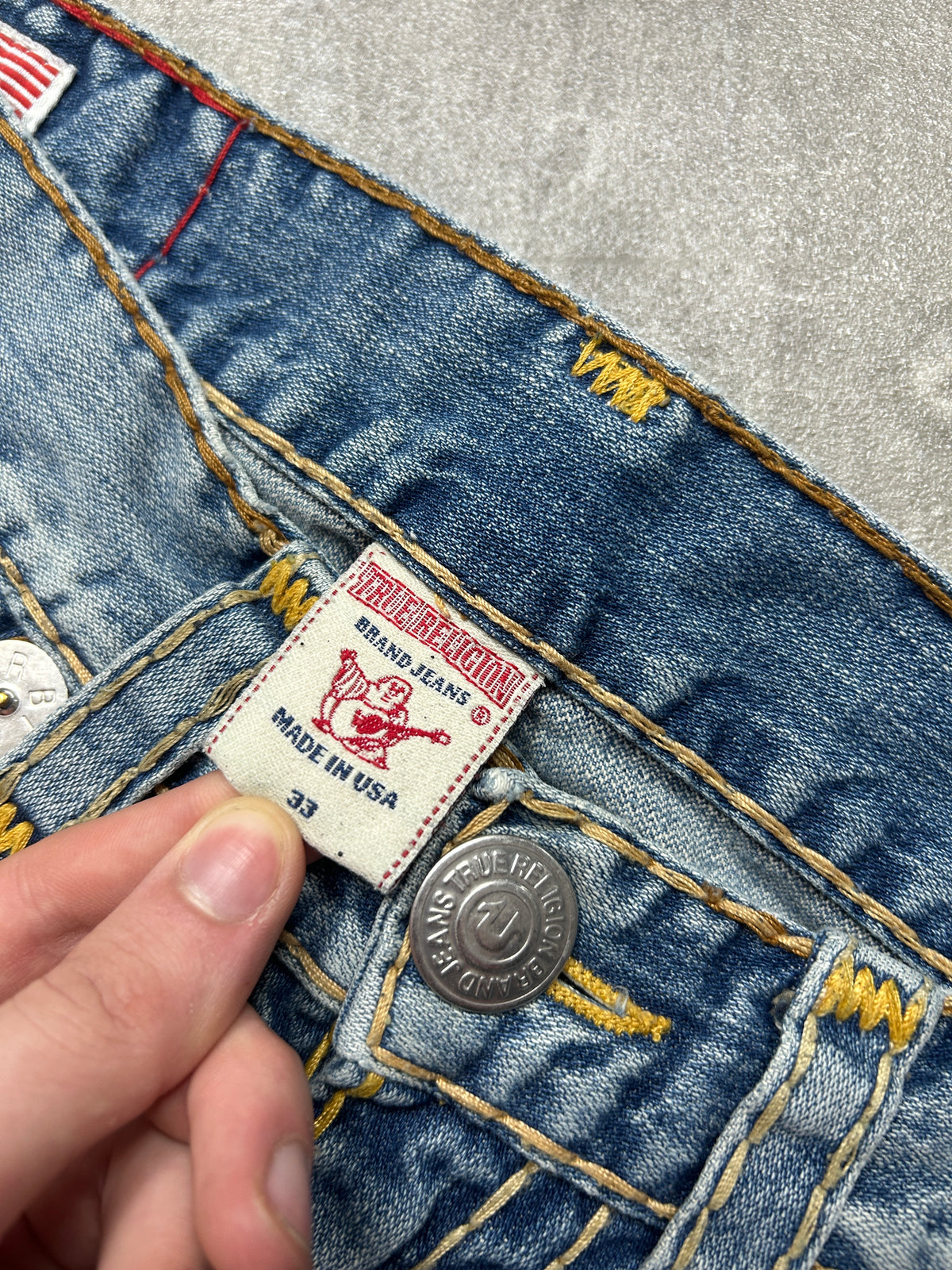 True Religion Bobby Straight Jeans (W33 L33, M-L)
