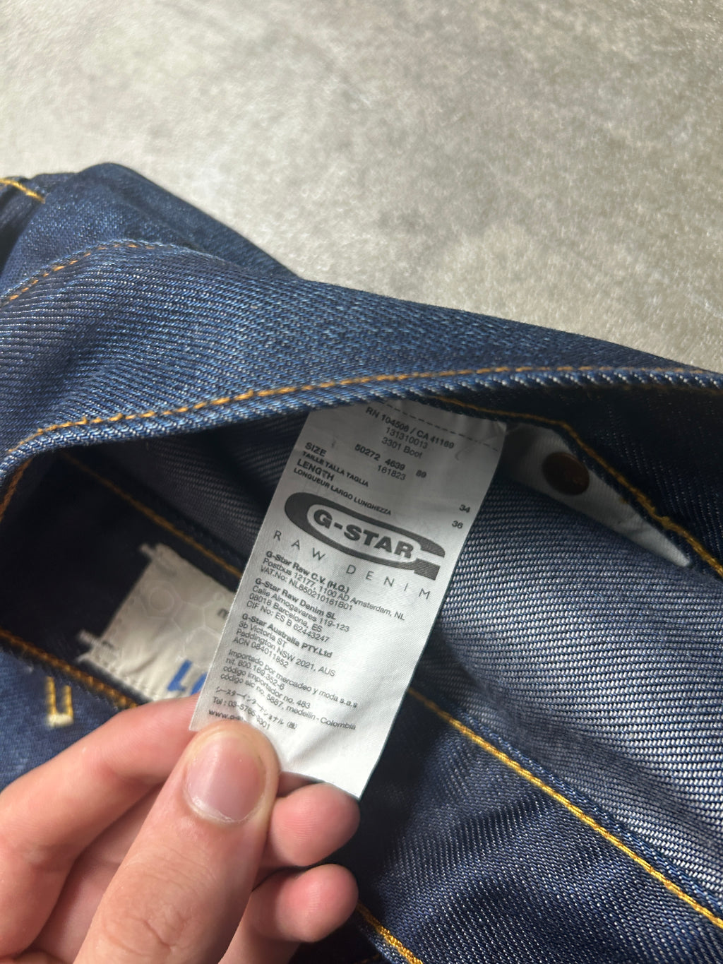 Bootcut G Star 3301 Jeans (W34 L36, L)
