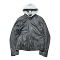 Real Leather Jacket with a Hood (S)
